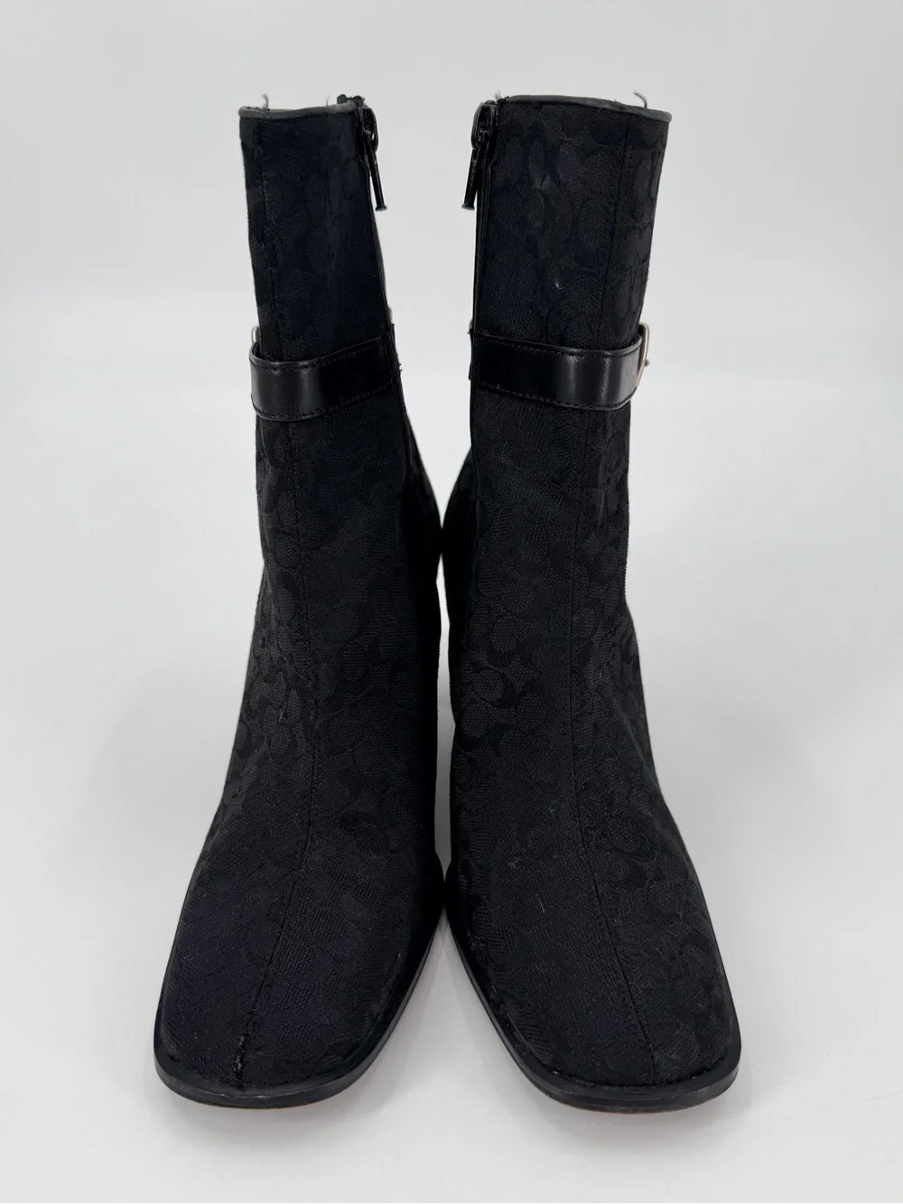 Vintage Y2K Coach Italy Logo C Heel Boots 6